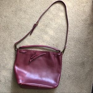 Burgundy Leather Tote/ Crossbody